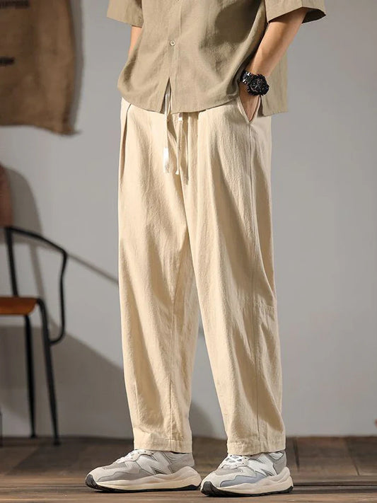 Linen Drawstring Pants